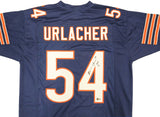 BEARS BRIAN URLACHER AUTOGRAPHED BLUE JERSEY "HOF 18" BECKETT WITNESS 230047