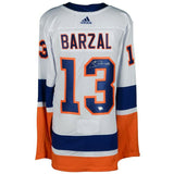 MATHEW BARZAL Autographed NY Islanders Adidas Authentic White Jersey FANATICS