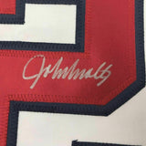 FRAMED Autographed/Signed JOHN SMOLTZ 33x42 Atlanta White Jersey JSA COA Auto