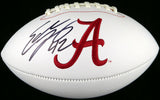 EDDIE LACY AUTOGRAPHED WHITE LOGO FOOTBALL ALABAMA CRIMSON TIDE MCS HOLO 124647