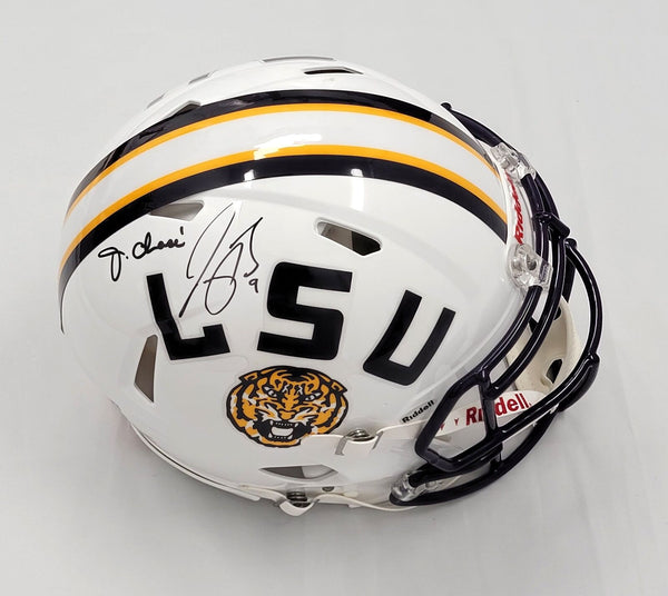 Joe Burrow Ja'Marr Chase Signed LSU Tigers White Authentic Helmet Fanatics/BAS