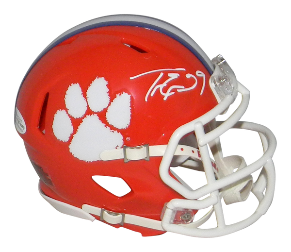 TRAVIS ETIENNE SIGNED AUTOGRAPHED CLEMSON TIGERS SPEED MINI HELMET BECKETT