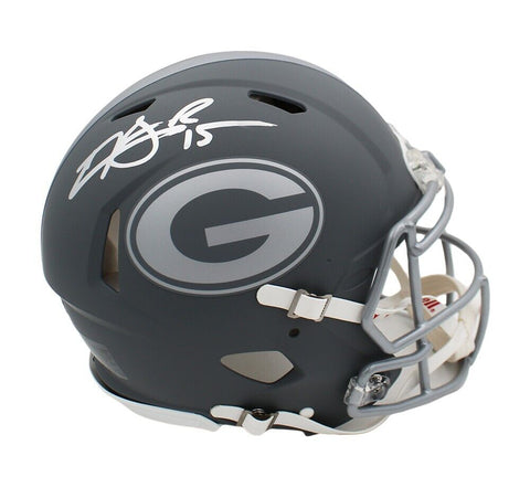 Carson Beck Signed Georgia Bulldogs Speed Authentic Slate NCAA Helmet