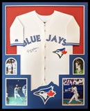 FRAMED TORONTO BLUE JAYS ROBERTO ALOMAR AUTOGRAPHED SIGNED JERSEY JSA COA