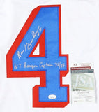 Ron Greschner Signed New York Rangers Jersey "NY Rangers Captain 86/87"/ JSA COA