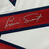 Autographed/Signed Luis Tiant Boston Red Sox White Baseball Jersey JSA COA