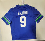 KENNETH WALKER III SIGNED SEATTLE SEAHAWKS THROWBACK NIKE SCREENPRINT JERSEY BAS