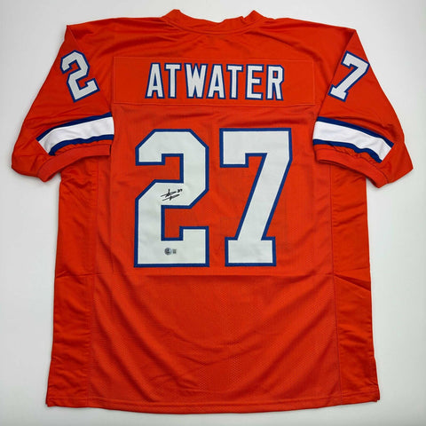 Autographed/Signed Steve Atwater Denver Retro Orange Jersey Beckett BAS COA