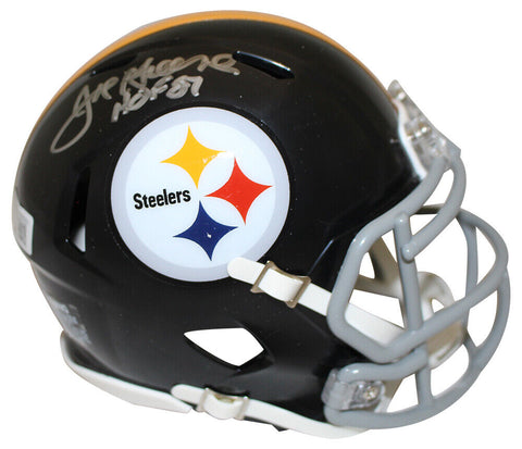 Joe Greene Signed Pittsburgh Steelers TB Mini Helmet Beckett 38681