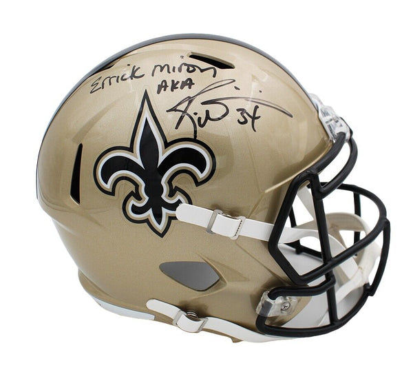 Ricky Williams Signed Saints Speed Full Size Helmet w/ "Errick Miron AKA"