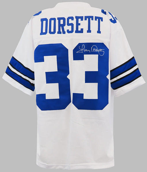 Tony Dorsett Signed White Custom Football Jersey - SCHWARTZ COA