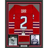 Framed Autographed/Signed Bobby Orr 35x39 Oshawa Red Hockey Jersey JSA COA