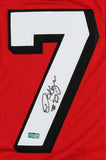 Damontae Kazee Signed Atlanta Custom Red Jersey