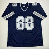 Autographed/Signed Drew Pearson Dallas Navy Football Jersey Beckett BAS COA