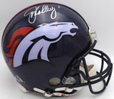 John Elway Autographed Blue Full Size Authentic Helmet Broncos Beckett BL65388