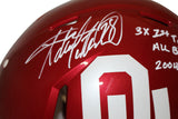 Adrian Peterson Signed Oklahoma Sooners Authentic Speed Helmet Beckett 38221