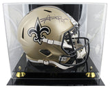 Saints Alvin Kamara Signed Full Size Speed Rep Helmet W/ Case BAS Witnessed