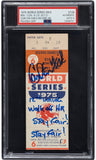 Red Sox Carlton Fisk Signed 1975 WS Game 6 Ticket Stub Auto 9 PSA/DNA Slabbed