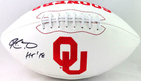 Kyler Murray Signed Oklahoma Sooners Logo Football w/ HT- Beckett W *Black