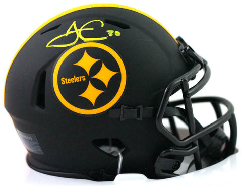 James Conner Autographed Pittsburgh Steelers Eclipse Mini Helmet - Fanatics Auth