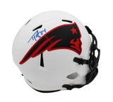 Ty Law Signed New England Patriots Speed Full Size Lunar Helmet