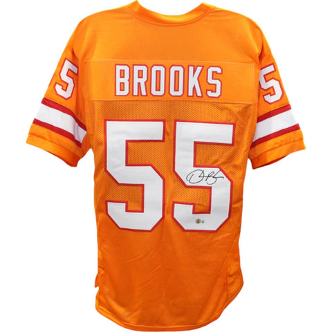 Derrick Brooks Autographed/Signed Pro Style Orange XL Jersey Beckett 40270