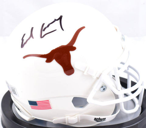 Earl Campbell Autographed Texas Longhorns Schutt Mini Helmet- Beckett W Hologram