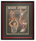 Jordan, Chamberlain, Bird and Erving Autographed Decade of Legends Photo UDA LE