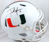 Frank Gore Autographed Miami Hurricanes F/S Speed Helmet-Beckett W Hologram