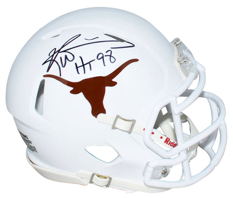 RICKY WILLIAMS SIGNED TEXAS LONGHORNS SPEED MINI HELMET BECKETT W/ HT 98