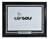 Phil Mickelson Signed Framed LIV Golf Flag PSA Hologram