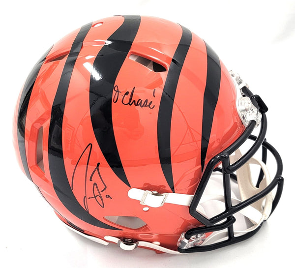 Joe Burrow Ja'Marr Chase Autographed Cincinnati Bengals Authentic Speed Helmet