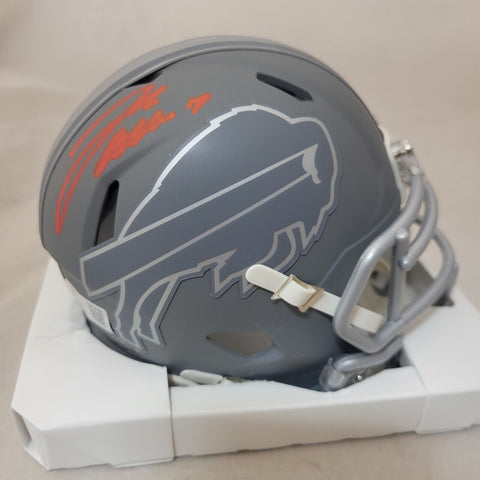 JOSH ALLEN SIGNED BUFFALO BILLS SLATE SPEED MINI HELMET BECKETT QR CODE