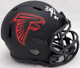 DRAKE LONDON AUTOGRAPHED FALCONS ECLIPSE BLACK SPEED MINI HELMET BECKETT 206128