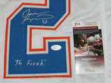 JEVON KEARSE AUTOGRAPHED SIGNED FLORIDA GATORS #42 WHITE JERSEY W/ THE FREAK