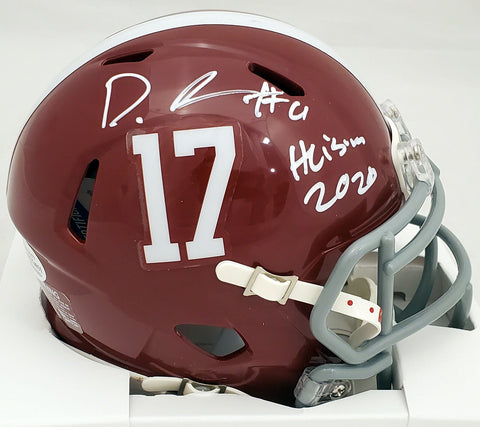 DEVONTA SMITH AUTOGRAPHED ALABAMA SPEED MINI HELMET HEISMAN 2020 BECKETT 189552