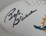 BOB GRIESE AUTOGRAPHED WHITE LOGO FOOTBALL MIAMI DOLPHINS BECKETT BAS 177660