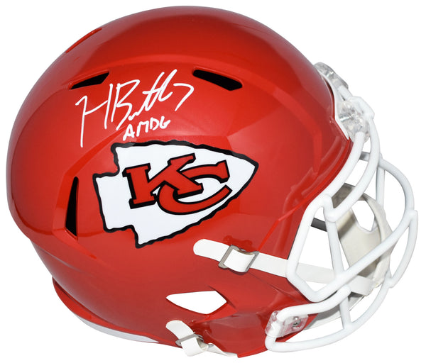 HARRISON BUTKER SIGNED KANSAS CITY CHIEFS FULL SIZE SPEED HELMET BECKETT