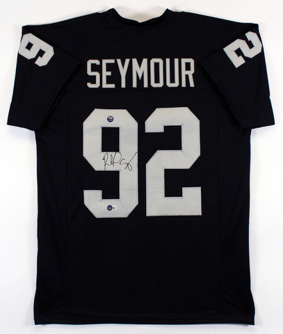 Richard Seymour Authentic Signed Black Pro Style Jersey BAS Witnessed