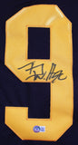 T.J. Watt Signed Black Color Rush Pro Style Jersey w/ Yellow #'s BAS Witnessed