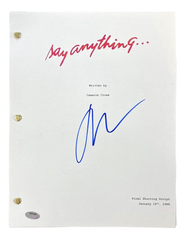 John Cusack Signed Say Anything Full Movie Script Schwartz Hologram