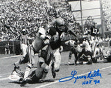 Leroy Kelly HOF Signed 8x10 Cleveland Browns B&W Against Saints Photo- JSA W