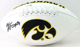 Aj Epenesa Autographed Iowa Hawkeyes Logo Football - Beckett W Auth *Black