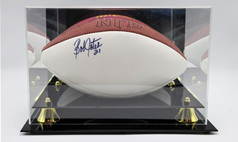 Bob Jeter Green Bay Packers Autographed Football with Display Case COA