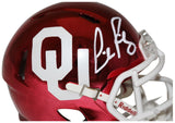 Lincoln Riley Autographed Oklahoma Sooners Chrome Mini Helmet FAN 36243