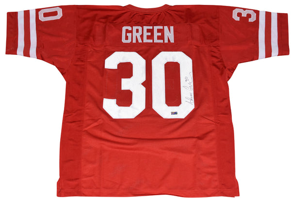 AHMAN GREEN AUTOGRAPHED SIGNED NEBRASKA CORNHUSKERS #30 RED JERSEY COA