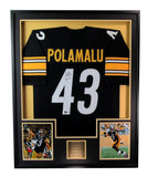 Troy Polamalu HOF Autographed/Inscribed Football Jersey Steelers Framed Beckett