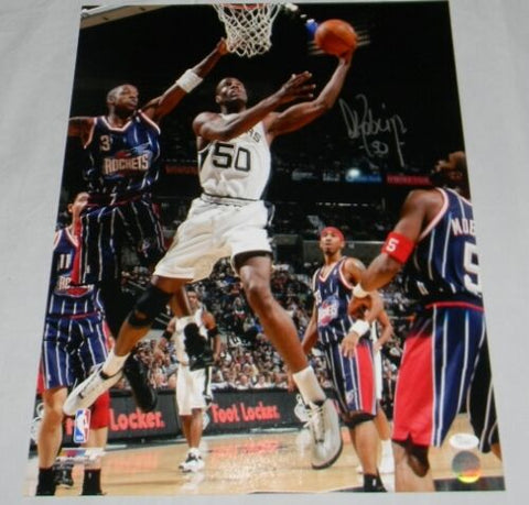 DAVID ROBINSON SIGNED AUTOGRAPHED SAN ANTONIO SPURS 16x20 PHOTO JSA