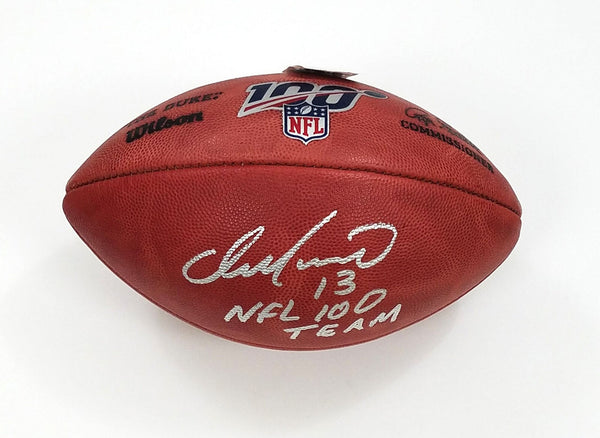 Dan Marino Signed Dolphins The Duke NFL 100 Football W/ NFL 100 Team Beckett