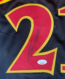 Dominique Wilkins Autographed Red/Black #21 Custom Jersey JSA Witnessed